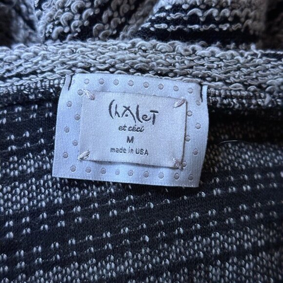 Chalet et Cici Sweater Medium Women Gray Pull On Textured Boucle Knit Round Neck - Picture 6 of 8